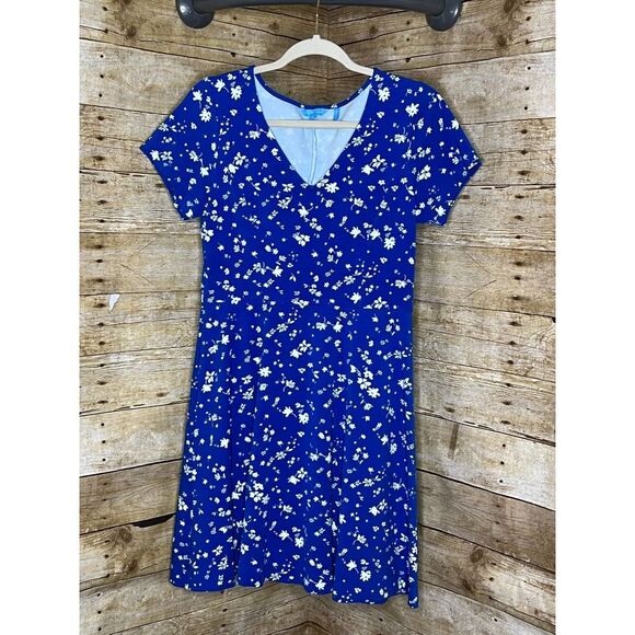 DRAPER JAMES FIT & FLARE GRACELAND BLUE FLORAL LOVE CIRCLE COLLECTION DRESS - Picture 3 of 8